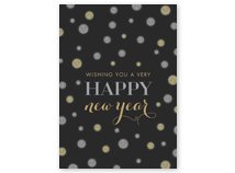 Silver & Gold Style & Glitz Happy New Year Card