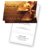 Gift Wrapped Holiday Coupon Cards