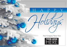 Shiny & Blue Christmas Logo Cards