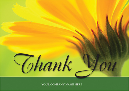 Golden Bloom Thank You Cards