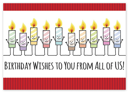 Candid Candles Birthday Cards
